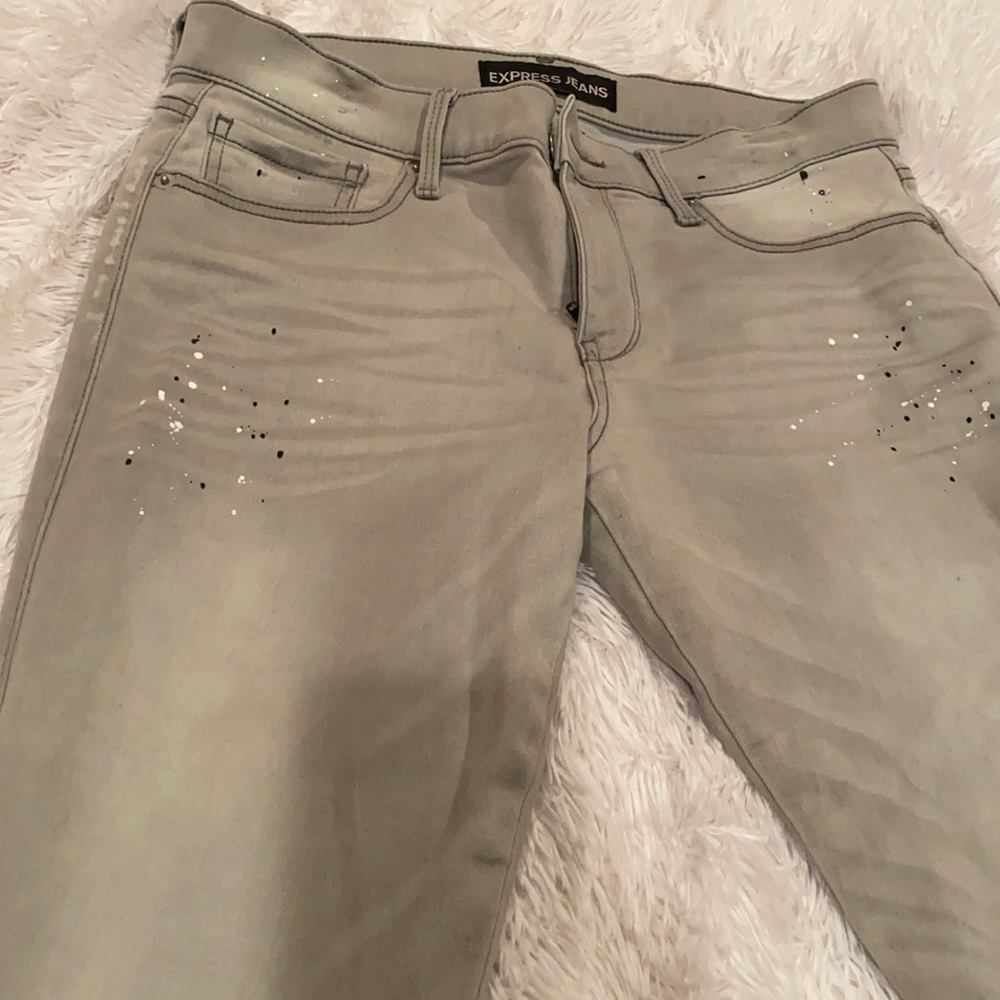 Express once worn splash painted leggings. No flaws.